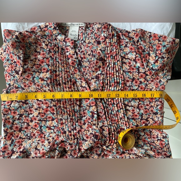 AMERICAN RAG Cie Floral Boho Dress Button Up Back Tie Back size XS - Picture 4 of 7